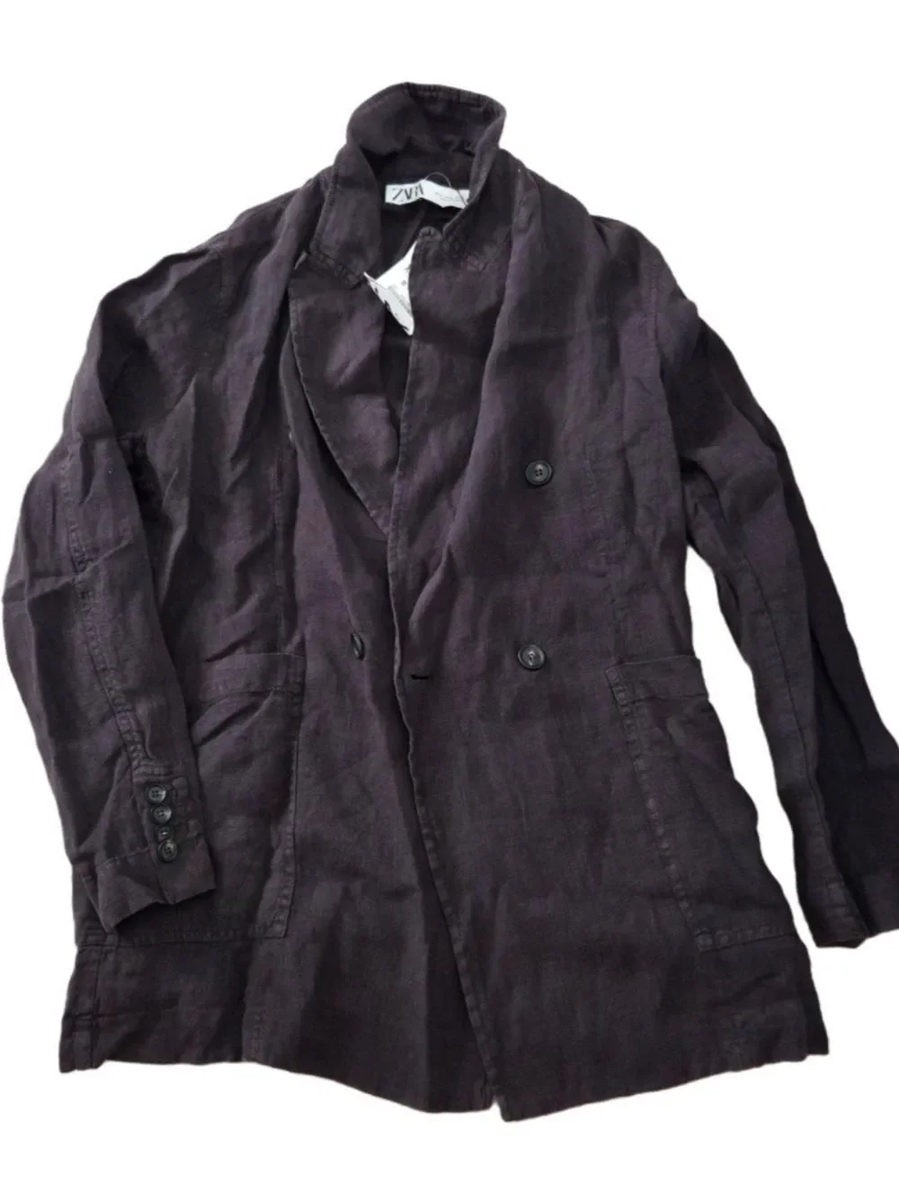 ZARA RELAXED FIT LINEN BLAZER LIMITED EDITION Size XS